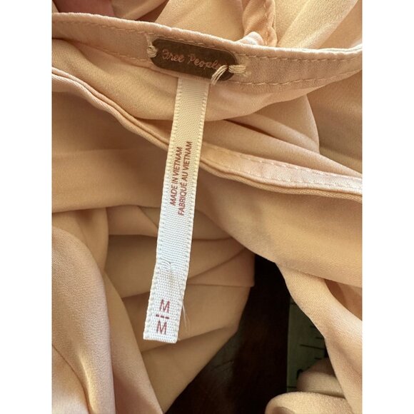 Free People Women's Medium Arzel Dress Mini Light Pink Boho - Picture 6 of 9